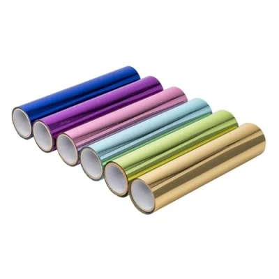 Abbildung von Ideen mit Herz Metallic Transferfolien teils Holografie Effekt für unterschiedliche Untergründe Glanz Folie 6 Rollen (Sortierung 06)