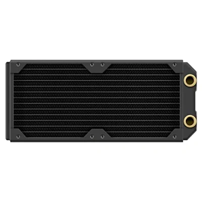 Abbildung von Corsair Hydro x Series XR5 240 mm NEO Radiator für Wasserkühlung Kupferkanäle Optimiert Geräuscharmen Betrieb 2 120 Lüfterhalterung G1/4&quot; Gewinde Schwarz
