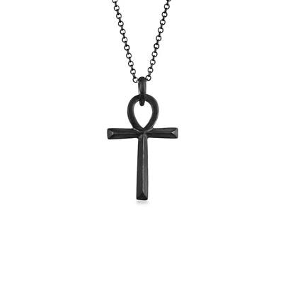 Abbildung von Kuzzoi Cross Halskette, Herren, Größe: 60, Schwarz
