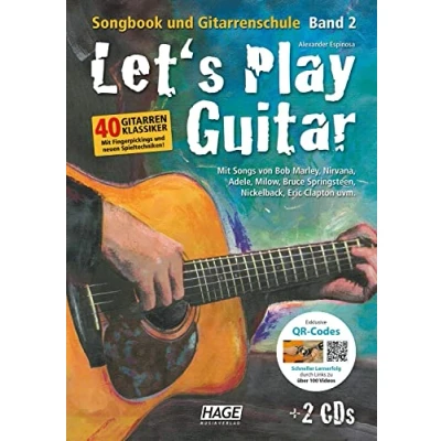 Abbildung von Let&#039;s Play Guitar Band 2 Mit CDs und QR Codes: Songbook Gitarrenschule: Gitarrenschule + DVD CDs. Songs von Bob Marley, ... Springsteen, Nickelback, Jason Mraz uvm.