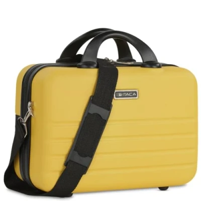 Abbildung von ITACA Kosmetikkoffer Hartschale Groß, Beautycase Damen, Trolley &amp; Handgepäck Koffer: Beauty Case Hartschale, Kosmetik Koffer, Kosmetiktasche Groß Ideal für Reisen! 771135, Gelb