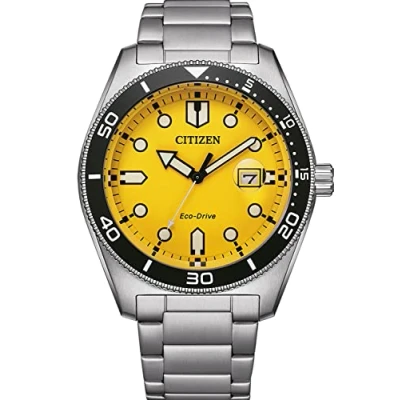 Abbildung von CITIZEN Herren Analog Quarz Uhr mit Edelstahl Armband AW1760 81Z, Silber