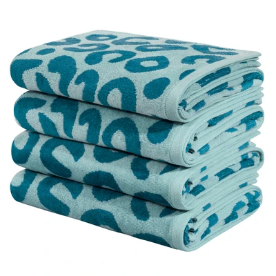 Abbildung von OTTO home Handtuch Set "Anna Leopardenmuster, 4-tlg Handtuch-Set, 50x100cm, 100% Baumwolle" Handtücher, weich, saugstark, modern, Leo, Animal Print
