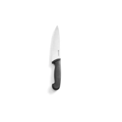 Abbildung von HENDI Kochmesser 38 cm Klingenlänge: 24 Edelstahl rostfrei Stärke: 2,5 PP Griff schwarz Profi, Gastro Küchenmesser kaufen