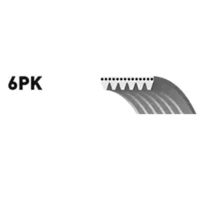 Abbildung von GATES 6PK1583 Keilrippenriemen 1583 6 Polyester, EPDM (Ethylen Propylen Dien Kautschuk) RoadMax Value Line ALFA ROMEO: 159 Sportwagon, Brera