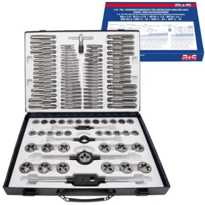 Abbildung von a+s Albrecht und Schulte 110 tlg. Gewindeschneider Set M6 M12 MF10x1 MF18x1,5 NPT 1/4 + 1/8 UNC No.4 3/4 UNF No.10 UNFC3/4 UNS1/4 24 32