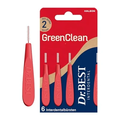 Abbildung von Dr.BEST Interdental GreenClean 6er Blister Gr. 2 (0,5 mm) 6 Bürsten
