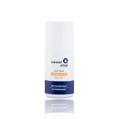 Abbildung von SweatStop Aloe Vera Sensitive Antitranspirant Roll On 50ml gegen Schwitzen unter den Achseln Deo Roller anti Achselschweiß für empfindliche Haut Antiperspirant Sie &amp; Ihn 24 48h Sicherheit