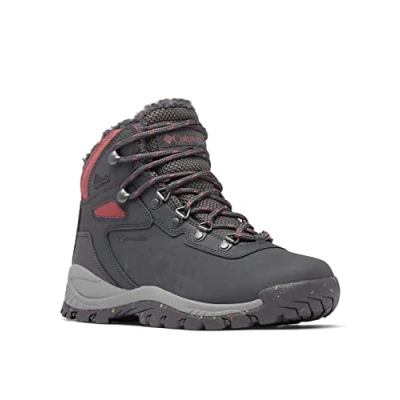 Abbildung von Columbia Newton Ridge WP Omni Heat II wasserdichte Wanderstiefel für Damen, Grau (Dark Grey x Beetroot), 40 EU
