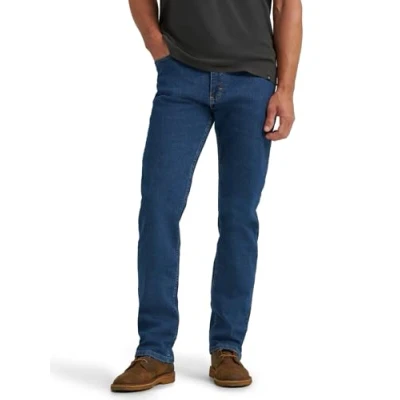 Abbildung von Wrangler Herren Regular Fit Comfort Flex Waist Jeans, Dunkel Stonewash, 34W / 29L