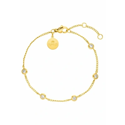 Abbildung von Purelei® Spotlight Armband (Gold) Elegantes, verspieltes Damen Edelstahl Verstellbare Länge 16 19cm Hawaiianisch inspiriert &amp; wasserfest