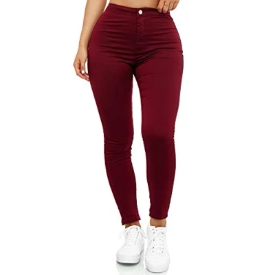 Abbildung von Elara Damen Jeans High Waist Slim Fit Chunkyrayan JS710 13 Wine 36 (S)