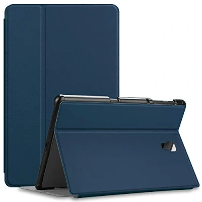 Abbildung von Fintie Hülle für Samsung Galaxy Tab A 10.5 SM T590/T595 Folio Stand Schutzhülle mit Auto Sleep/Wake, Multi Winkel Betrachtung Zoll 2018 Tablet PC, Marineblau