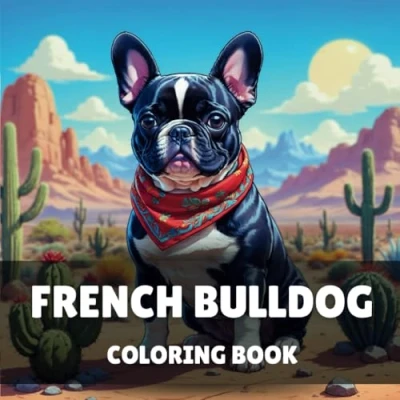 Abbildung von French Bulldog Coloring Book: 40 Easy and Fun Cute Frenchie dog Pages For Kids &amp; Adults, Perfect Lovers.