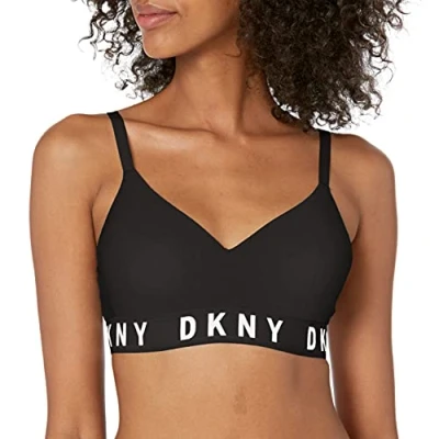 Abbildung von DKNY Intimates Wirefree Pushup BH, Damen, Größe: Large, Black/white