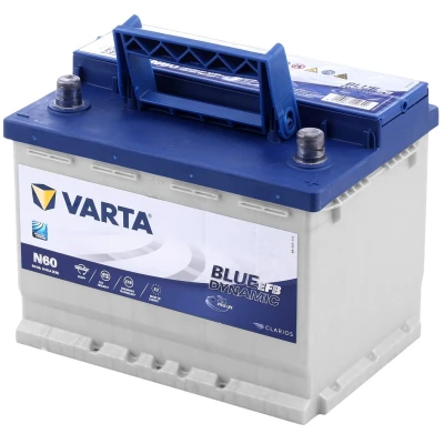 Abbildung von Varta Blue Dynamic EFB N60, 60 Ah 640 A, kompatible mit PKW, lithium metal