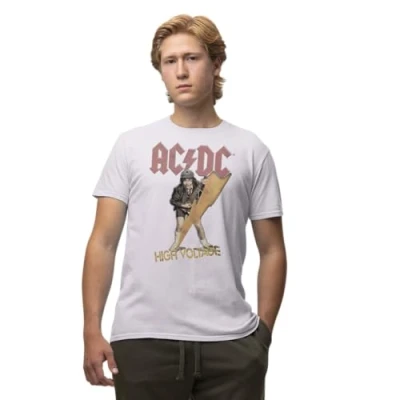 Abbildung von AC/DC Herren MEACDCRTS053 t Shirt Damen, weiß, S
