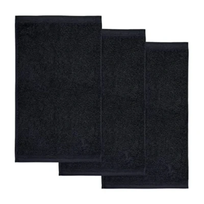 Abbildung von Möve Superwuschel Gästetuch 30 x 50 cm aus 100% Baumwolle, Black 3er Set