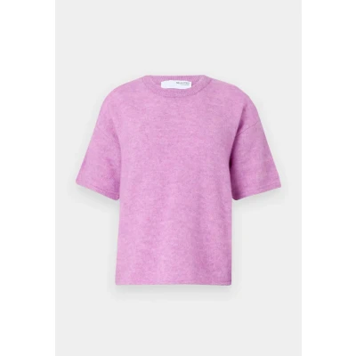 Abbildung von Selected Femme Slfmaline Liliana O NECK Tshirt print, Damen, Größe: 34, First bloom