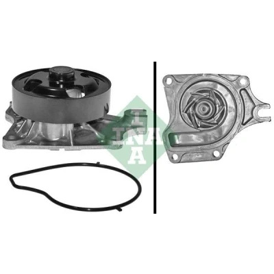 Abbildung von INA 538 0574 10 Wasserpumpe mit Riemenscheibe für Keilrippenriementrieb MAZDA: 3 Hatchback, 2 Saloon