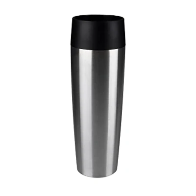 Abbildung von Emsa 515614 Travel Mug Classic Grande, 500ml , Thermobecher Isolierbecher hält 6h heiß 12h kalt auslaufsicher Easy Quick Press Verschluss 360 Trinköffnung Edelstahl