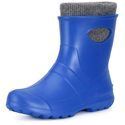 Abbildung von Ladeheid Damen Gummistiefel gefüttert und wasserdicht federleichte Eva Gummischuhe Winter LA 750 (Blau2727c, 39 EU)