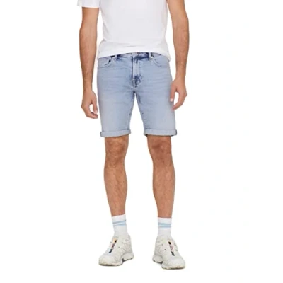 Abbildung von Only &amp; Sons Jeans Shorts, Herren, Größe: Small, Light blue denim