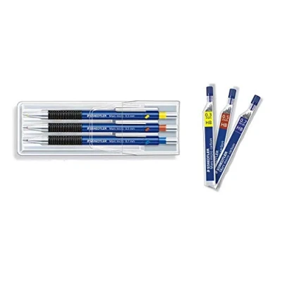 Abbildung von Staedtler Marsmicro 0,3 0,7 3er Set farbig Öko mit Nachfüllminen HB 0,5