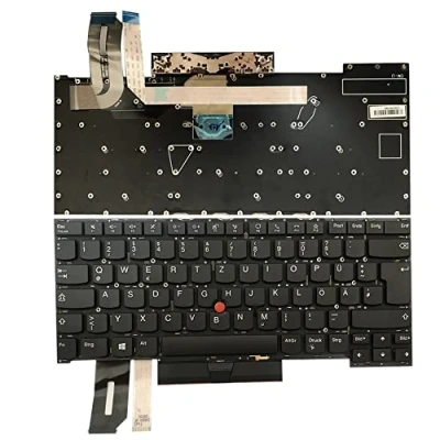 Abbildung von Gintai Ersatztaste Tastatur Deutsch Keyboard QWERTZ Backlit für Lenovo Thinkpad T490s 20NX 20NY, T495s 20QJ 20QK, X1 Extreme Gen 1 2, P1 2 SN20S33955 PK131BR1D11 SN1381BL Hintergrundbeleuchtung