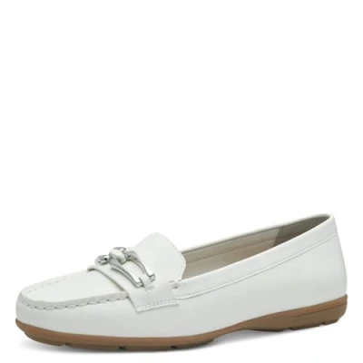 Abbildung von Jana Damen Slipper Leicht Vegan, Weiß (White/Silver), 39 EU