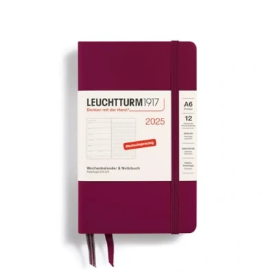 Abbildung von LEUCHTTURM1917 370499 Wochenkalender &amp; Notizbuch 2025, Pocket A6 Hardcover 12 Monats Planer, 80 g, liniert Port Red