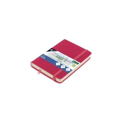 Abbildung von Skizzenbuch Kangaro A6 Ruby PU Hardcover 80 Blatt 140 Gramm cremefarbenes Papier mit Gummiband und Band