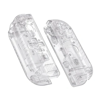 Abbildung von eXtremeRate Joycon Cover &amp; Buttons, DIY Ersatz Gehäuse D Pad Version Case Knöpfe Skin Shell Umbau Set für Nintendo Switch/Switch OLED Controller Transparent [KEIN Joy Con]