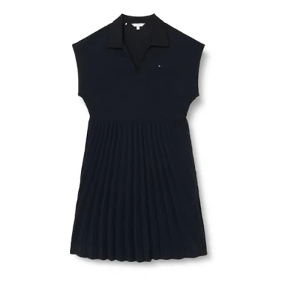 Abbildung von Tommy Hilfiger Curve Fluid Solid Pleated Dress Freizeitkleid, Damen, Größe: 52, Desert sky