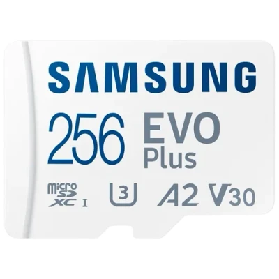 Abbildung von Samsung EVO Plus microSD 2024 265GB Inklusive SD Adapter UHS I/U3/Full HD/4K UHD Schwarz