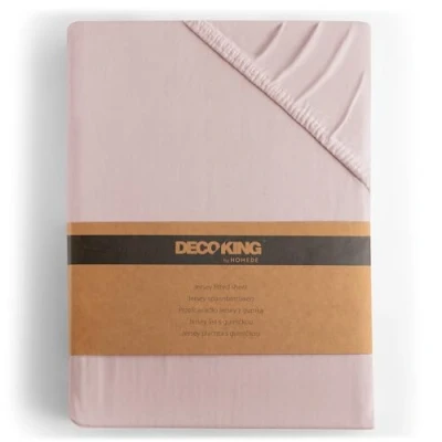 Abbildung von DecoKing Spannbettlaken 120x200 140x200 cm 100% gekämmte Baumwolle Lila Spannbetttücher Jersey Boxspringbett Amber 120 x 200 140