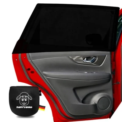 Abbildung von Sonnenschutz Auto Baby ZERTIFIZIERTER UPF+ UV Schutz Nachhaltiges &amp; Hochwertiges GSM105+ Nylon Doppelte Schutzwirkung Deutsches Design Kinder