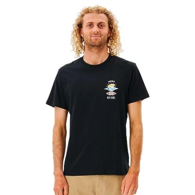 Abbildung von Rip Curl Search ICON TEE Tshirt print, Herren, Größe: Large, Black