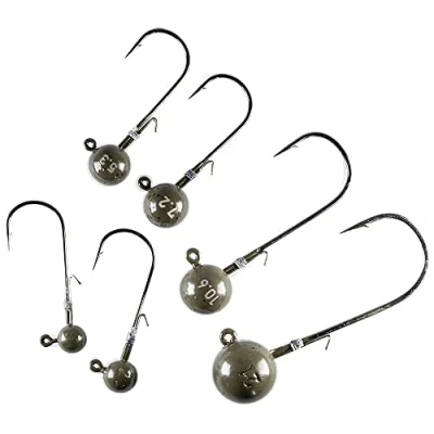 Abbildung von LMAB Tungsten Round Jig Green Pumpkin Size 3/0 5,3g (3 pcs) Jigkopf
