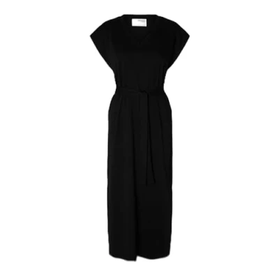 Abbildung von Selected Femme Slfessential Vneck NOOS Maxikleid, Damen, Größe: 36, Black