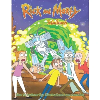 Abbildung von Malbuch Rick aոd Morty Über 50 hochwertige Illustrationen zum Ausmalen