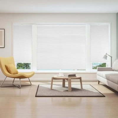 Abbildung von Sekey Plissee ohne Bohren Verdunkelung, Fenster Klemmfix Jalousie 130 cm breit, Verspannt Blickdicht Sonnenschutz Fensterollo, 130x100cm, Weiß