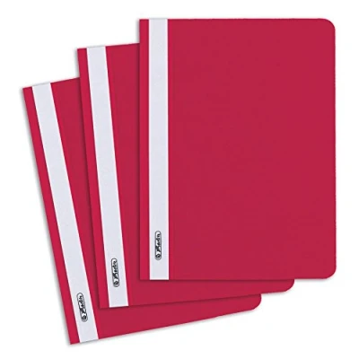 Abbildung von Herlitz Schnellhefter A5, Kunststoff, rot, 10 Stück