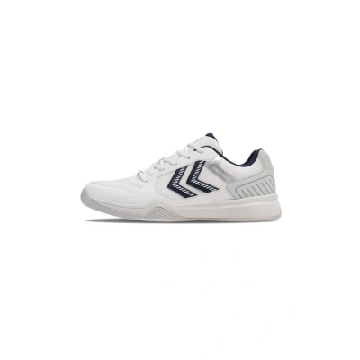 Abbildung von hummel Unisex All Court Handball Shoe, Bright White/LUNAR Rock, 39 EU