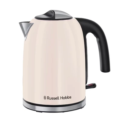 Abbildung von Russell Hobbs Wasserkocher [1,7L, 2400W] Colours Plus Jasmine (Edelstahl Akzente, Schnellkochfunktion, Wasserstandsanzeige, Herausnehmbarer Kalkfilter, Energiesparend, Ausgusstülle) Teekocher 28510 70