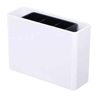 Abbildung von HAN Stifteköcher smart Line, Schreibtisch Stiftebox für das Büro mit 3 Fächern und verschiebbarem Innenköcher aus Kunststoff, 92120 12, weiß