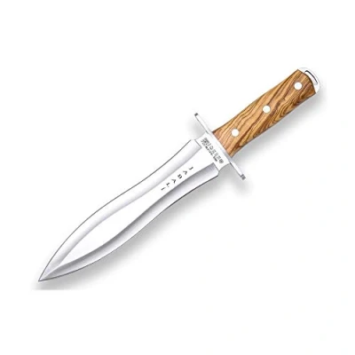 Abbildung von Joker Jagdmesser Jabali CO110, Griff aus Olivenholznholz, Gürtelmesser mit 25 cm Klinge MOVA Stahl, inkl. Lederscheide, Werkzeug zum Angeln, Jagen, Camping und Wandern