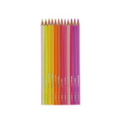 Abbildung von Legami Set mit 12 Buntstiften, weiche und widerstandsfähige Mine, ausgezeichnete Temperierbarkeit, inklusive Etui, 0,6 x 15,2 cm, Sunset Palette