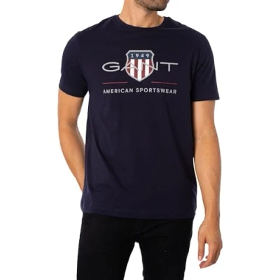 Abbildung von GANT REG Archive Shield Tshirt print, Herren, Größe: 3XL, Evening blue
