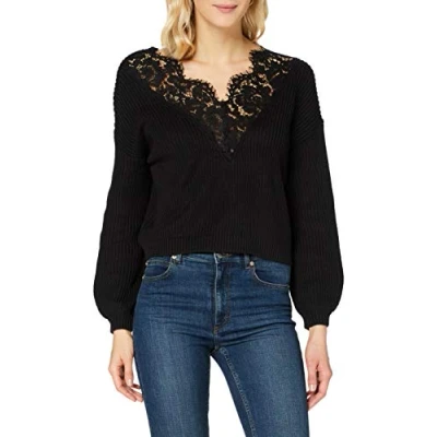 Abbildung von ONLY Damen Onlxenia Life L/S Knt Pullover, Schwarz, M EU